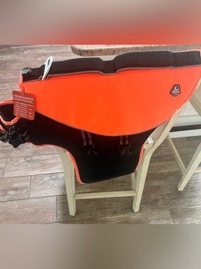 High-Visibility Orange Dog Life Jacket Vest Harness XL girth measure 32.5”-43”